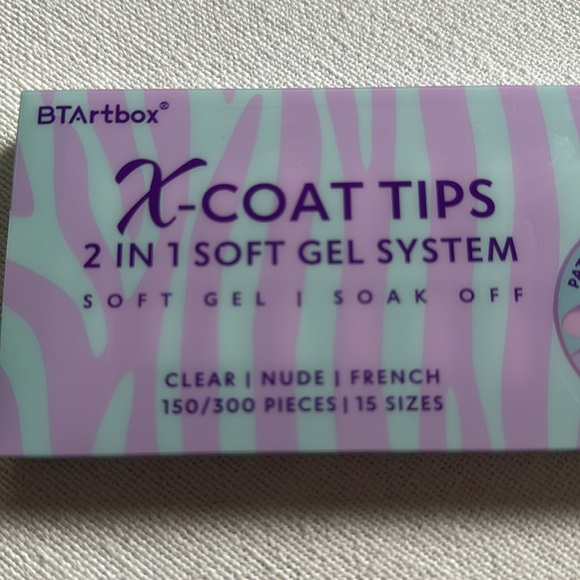 BTArtbox X-Coat Tips 2 in 1 soft gel system soft gel/soak off system 300 pieces - Picture 2 of 3